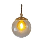 【LAMPS】ガラスシェードペンダントランプ 1灯(W120×H620mm)