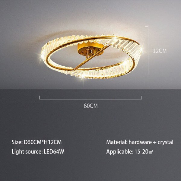 インテリア照明 デザイン照明 フープ型  シーリングライト ゴールド（Φ500／Φ600／Φ800×H120mm） 