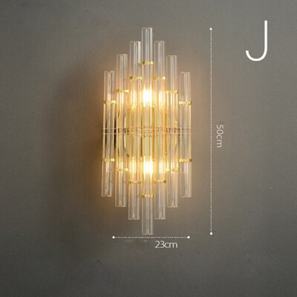 【QIRUIMEI】インテリア照明 ウォールブラケット ゴールド 2灯（H350〜H600mm）
