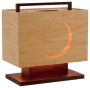 【MOARE】日本製・飛騨木のサステナブルな木製照明 「有明行灯」 テーブルライト (W286×D166×H300mm)