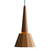 【MOARE】日本製・飛騨木のサステナブルな木製照明 「ティーポペンダント」 オーク 1灯(Φ162×H313mm) 