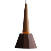 【MOARE】日本製・飛騨木のサステナブルな木製照明 「ティーポペンダント」 オーク／ウォルナット 1灯(Φ162×H313mm) 