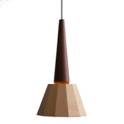 【MOARE】日本製・飛騨木のサステナブルな木製照明 「ティーポペンダント」 ウォルナット／メイプル 1灯(Φ162×H313mm) 