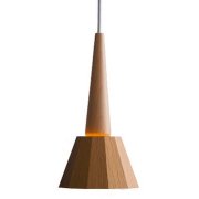 【MOARE】日本製・飛騨木のサステナブルな木製照明 「ティーポペンダント」 メイプル／オーク 1灯(Φ162×H313mm) 