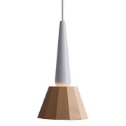 【MOARE】日本製・飛騨木のサステナブルな木製照明 「ティーポペンダント」 ホワイト／メイプル  1灯(Φ156×H313mm)