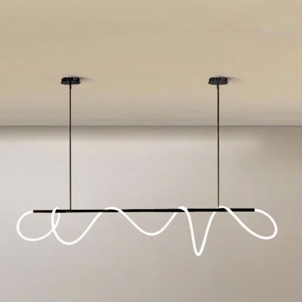 【xiuxiu】インテリア照明 LED ロープデザイン照明 ブラック（W1000〜W2000mm）