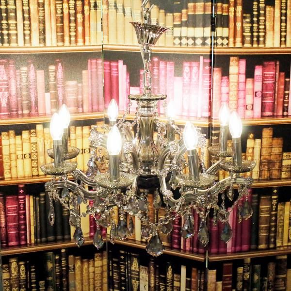 Asfour Crystal】エジプト・クリスタルシャンデリア13／56 satin 8灯