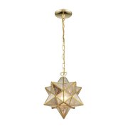【Burke Decor Home】アメリカ・ペンダントライト「Moravian Star」1灯 ゴールド／ブラス(W305×D305×H305mm)<img class='new_mark_img2' src='https://img.shop-pro.jp/img/new/icons1.gif' style='border:none;display:inline;margin:0px;padding:0px;width:auto;' />