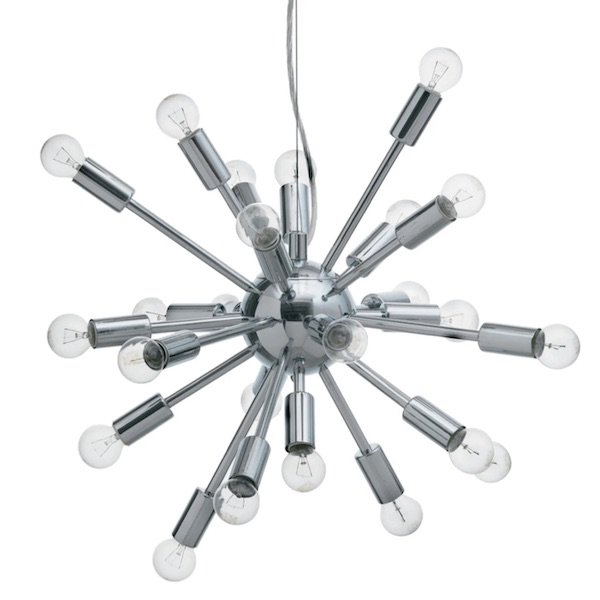 【NUEVO】カナダ・ペンダントライト「Sputnik Pendant」24灯シルバー（W610×H610mm） 