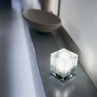【DeMajo】 イタリア製 デザイン・ガラスシェードテーブルライト　1灯　（W80×H105mm)