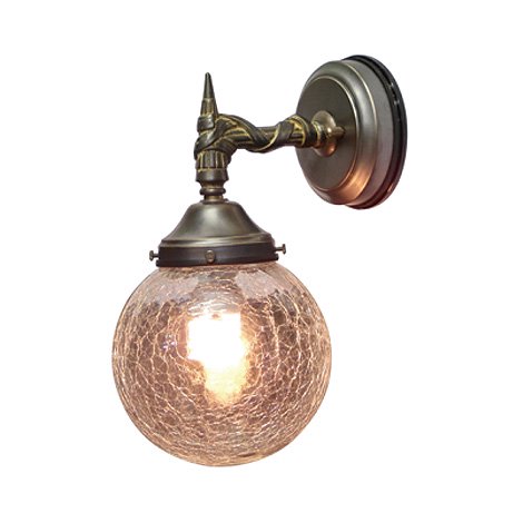 LAMPS】屋外用 ガラスシェードウォールランプ 1灯(W160×D210×H300mm)