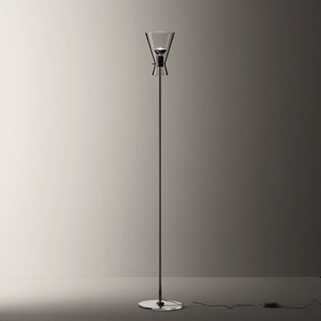 DeMajo】 イタリア製 デザイン・ガラスシェードフロアライト 1灯