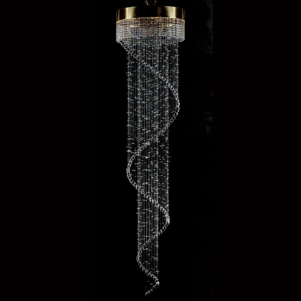 ART GLASS】クリスタルワイヤーアートシャンデリア「SPIRAL」8灯(W600×H2500mm) 【EL JEWEL】海外照明と特注照明専門 の販売・通販-エルジュエル・ライティング