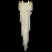 【ART GLASS】クリスタルラインシーリングシャンデリア「SPIRAL」8灯(W300×H1200mm)