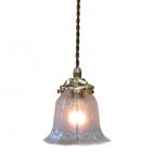 <b>【LAMPS】</b>アンティーク調ガラスシェードペンダント・ランプ 1灯(W125×H100mm)