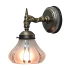 <b>【LAMPS】</B>屋外用 アンティーク調ガラスシェードウォールランプ 1灯(W150×D210×H230mm)