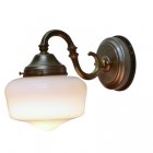 <b>【LAMPS】</B>屋外用　アンティーク調ガラスシェードウォールランプ 1灯(W165×D260×H205mm)