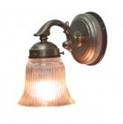<b>【LAMPS】</B>アンティーク調ガラスシェードウォールランプ 1灯(W125×D180×H195mm)