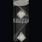 【LA LUCE】ワイヤーアート・クリスタルシーリングシャンデリア 10灯 クローム(φ860×H2200mm)