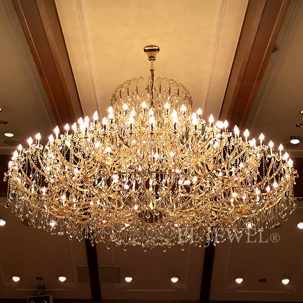 【LA LUCE】マリアテレジア型・大型クリスタルシャンデリア 112灯(W3380×H2000mm)
