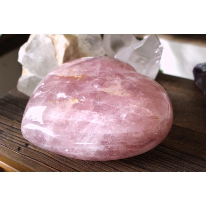 天然石 マダガスカル産ローズクォーツ お椀319g Madagascar Rose Quartz マダガスカル産ローズクオーツ（heart