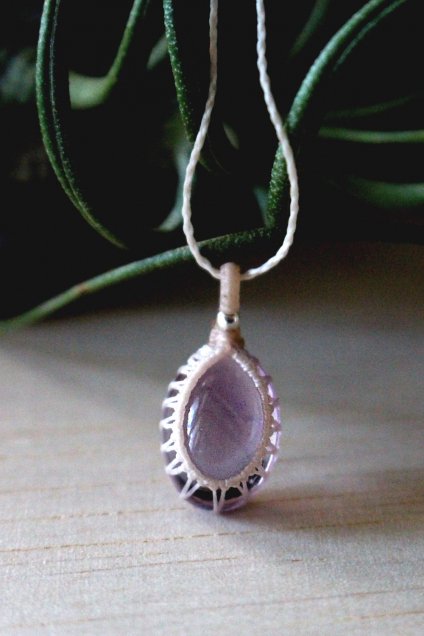  Hemp Necklace of PhantomAmethyst եȥॢ᥸ȤΥإץͥå쥹