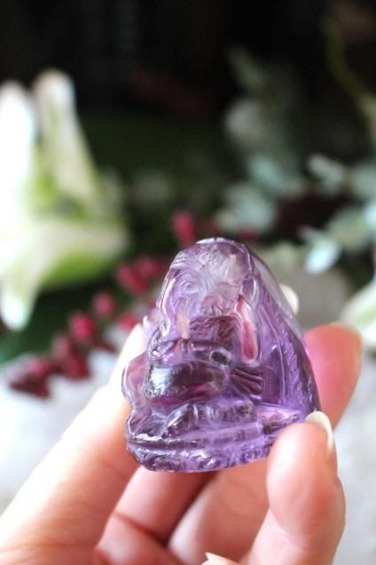 India Amethyst（gaṇeśa）インド産アメジスト（ガネーシャ） - 天然石