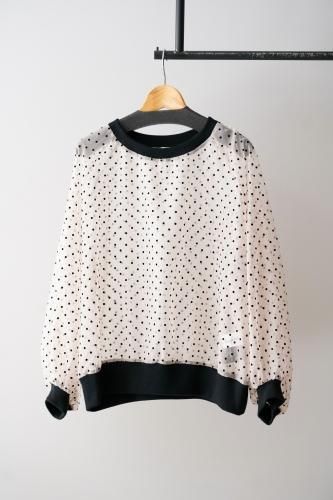 sale!SI-HIRAI dots blouse (White)