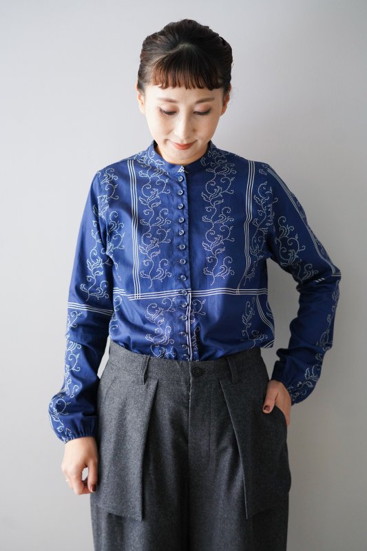 YAB-YUM Many Button Shirt(Blue) - mofmof clothes&accessories