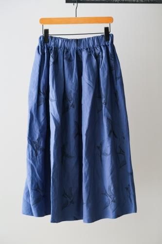 LILOU+LILY embroidery Skirt  (Blue)