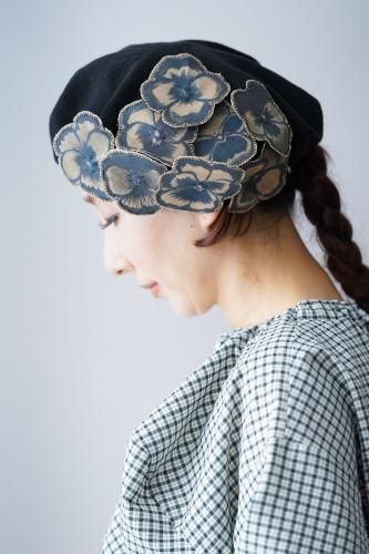 Х鿧˹ Flower otif beret(Navy)