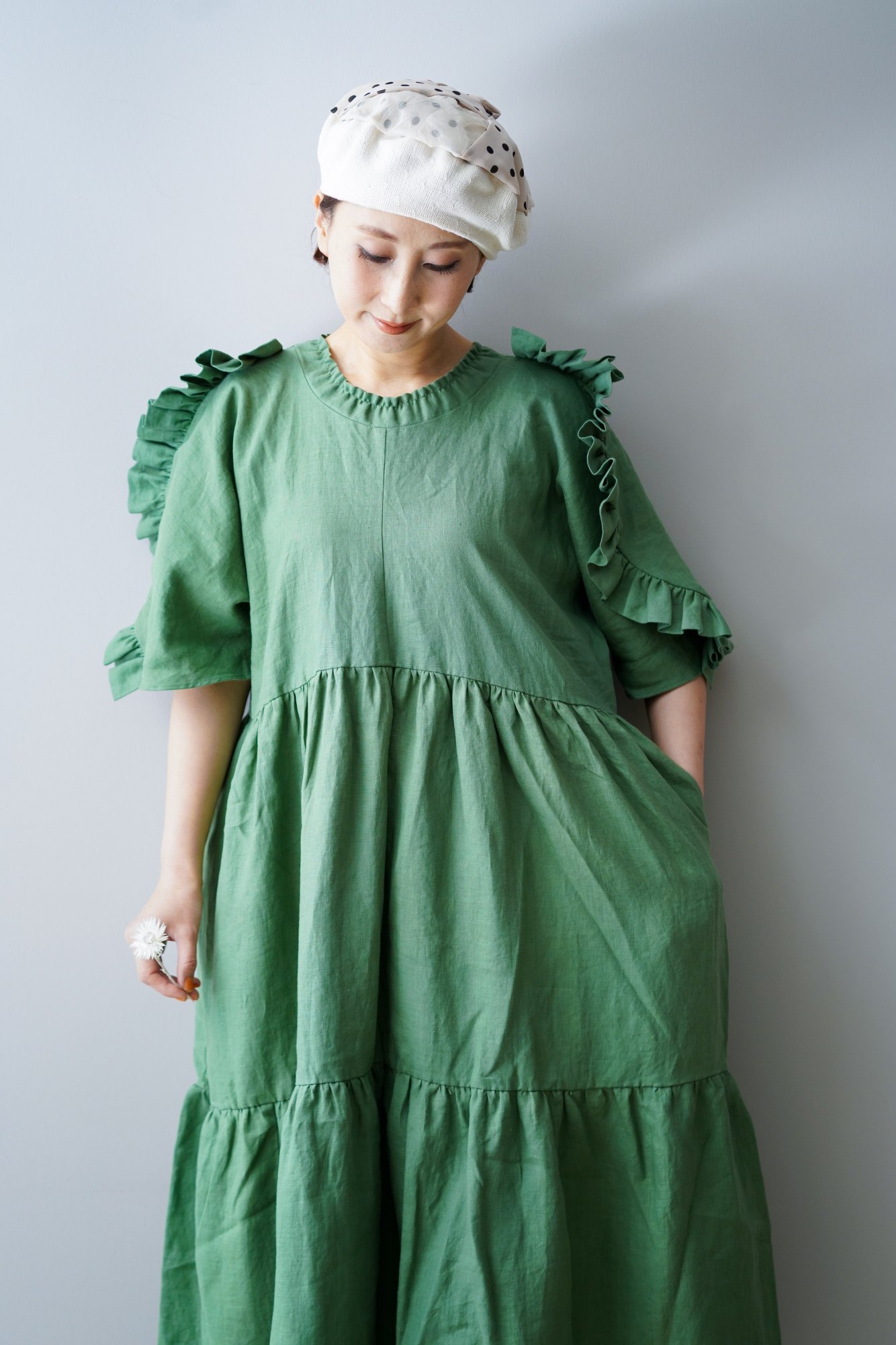 HOUGA Lily dress (Green)- mofmof clothes&accessories