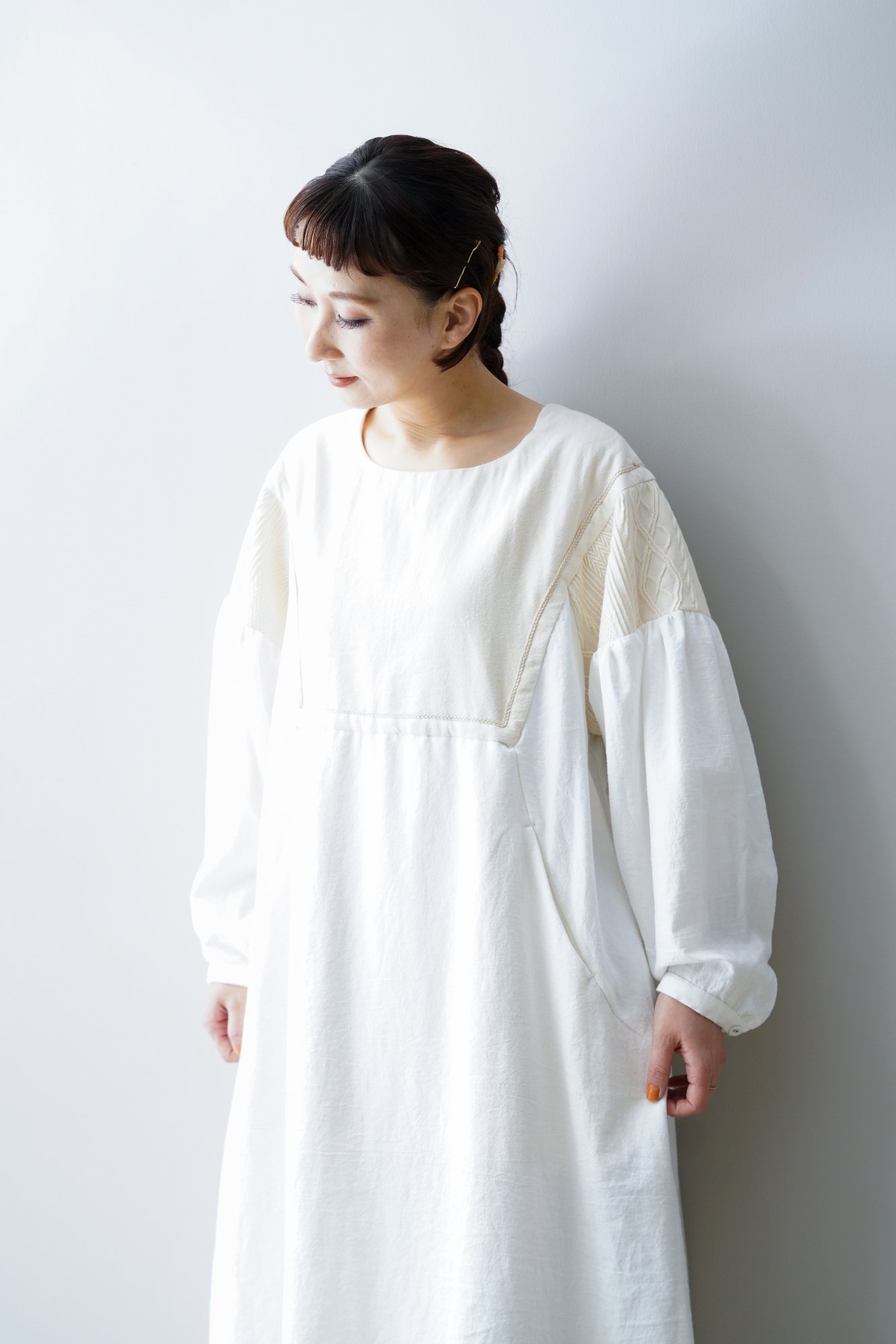 bedsidedrama Mix sailor one-piece (White)- mofmof clothes&accessories