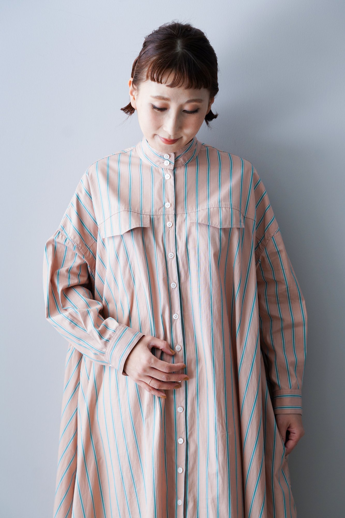 YAB-YUM Moroccan Shirt One piece (Stripe)- mofmof clothes&accessories
