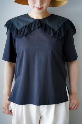 saleHeriter Race collar T-shirt (Black02)-20%OFF