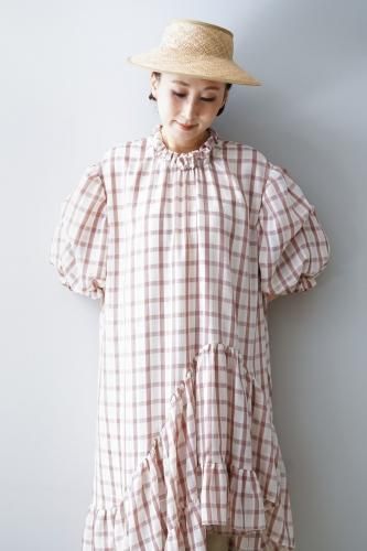 saleHOUGA Emily dress(Pink-Checked)-20OFF