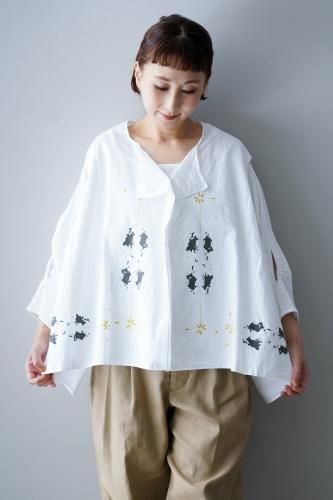 saleD-due Wide BlouseWhite-30OFF