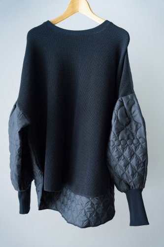 BANSAN Quilted sleeve pullover（Black）