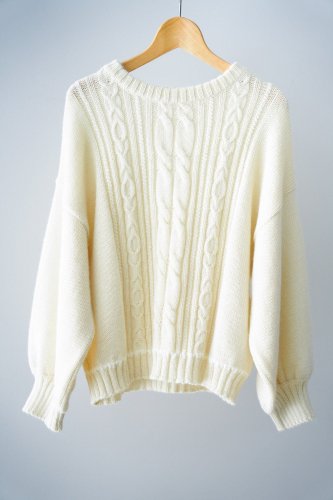 gasa* grue  Knit pullover (Off-white)