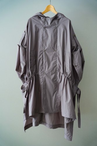 ASEEDONCLOUD Prayer cowl coat  (Violet)