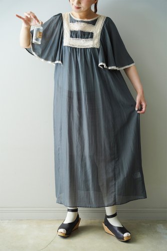 Rijoui Cotton silk dress（Gray）