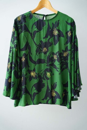 【sale】LILOU+LILY Ipeker Flare sleeve pullover（Green）-20％OFF