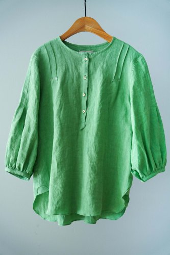 【sale】YAB-YUM Puff sleeve shirt(Green)-20％OFF