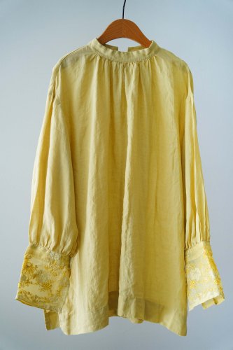 【sale】Heriter Embroidery Pullover blouse (Yellow)-10％OFF