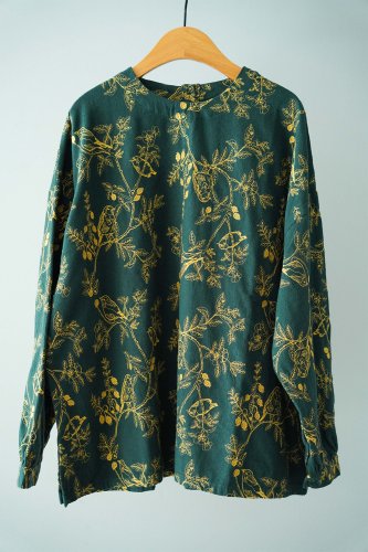 LILOU+LILY Embroidery pullover (Dark green)