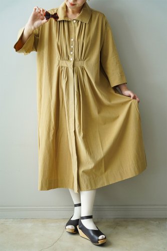 LILOU+LILY Cotton cupra dress（Beige）
