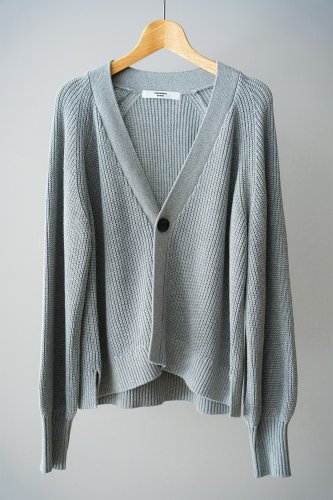 UNIVERSAL TISSU Cotton knit short cardigan（Gray）