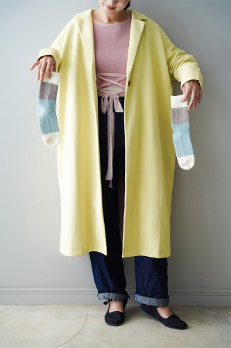 LILOU+LILY Neo Pro Double Knit Tailored Coat Cardigan（Yellow）
