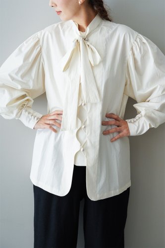 BANSAN Cotton Front Wave Shirts（Off-white）