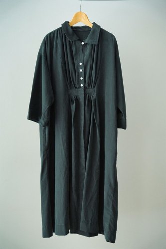 【sale】LILOU+LILY Cotton cupra dress（Black）-30%OFF